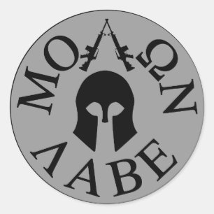 Sticker Rond Molon Labe, viennent les prendre
