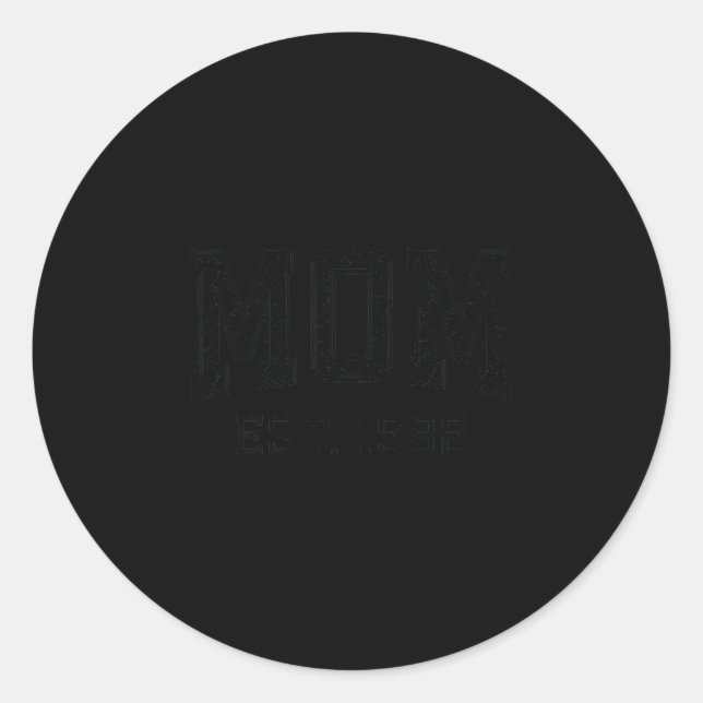 Sticker Rond Mom Est 1982 Mom D Mother’s Day Ized  (Devant)