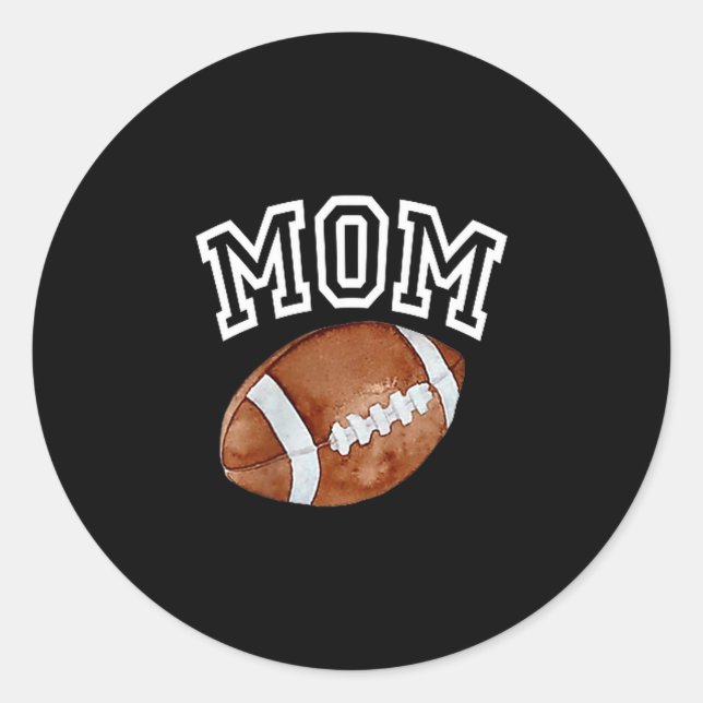 Sticker Rond Mom Of The 1 Year Old Football Birthday Boy Family (Devant)