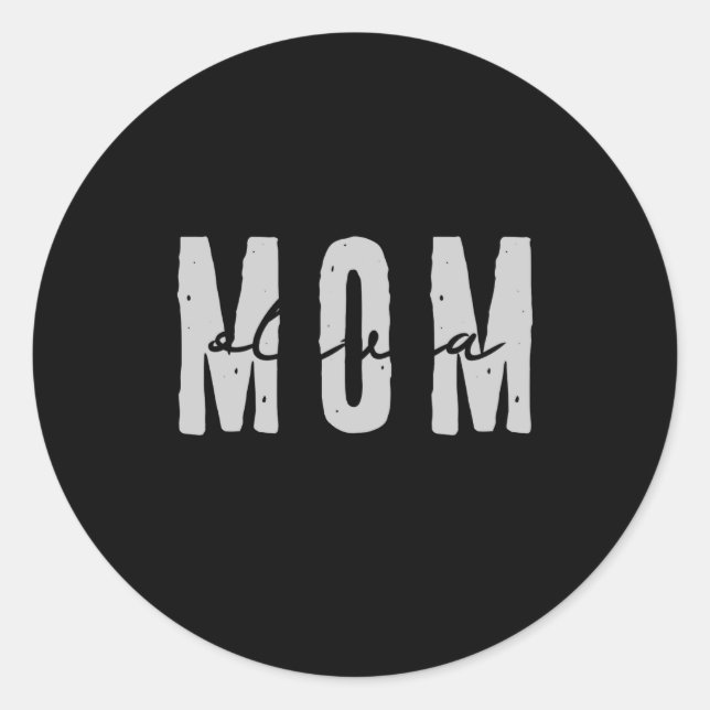 Sticker Rond Mom Since 20xx Modern Simple Preppy  (Devant)