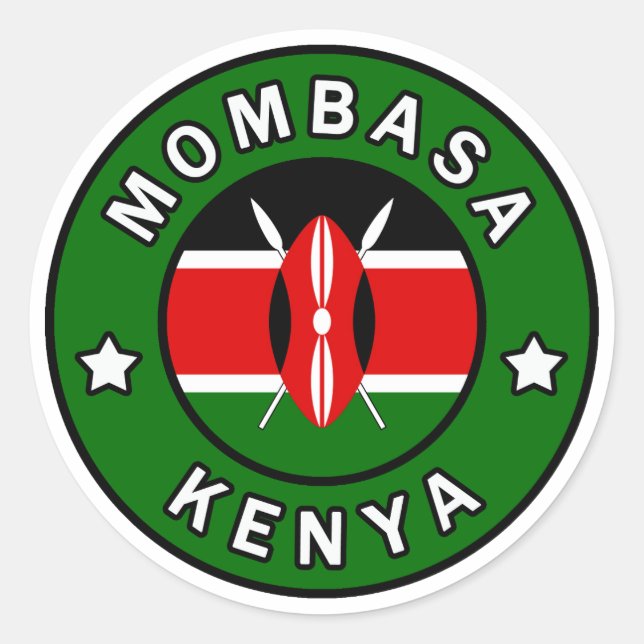 Sticker Rond Mombasa Kenya (Devant)