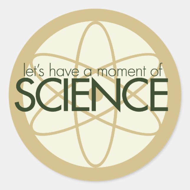 Sticker Rond Moment de la science (Devant)
