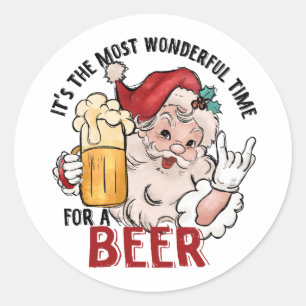Sticker Rond Moment le Plus Merveilleux pour une Bière