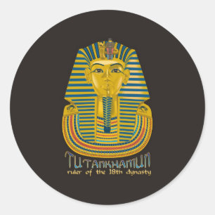 Sticker Rond momie de Toutankhamon, l'ancien roi Tut d'Egypte