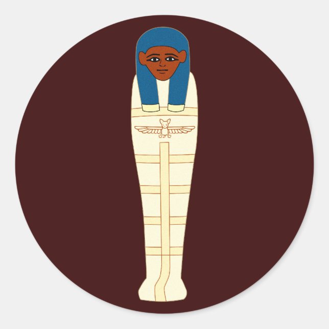 Sticker Rond Momie égypt (Devant)