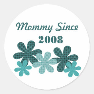Sticker Rond Momie Fleur Personnalisable Depuis Stickers, Turqu