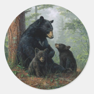Sticker Rond Momma Bear