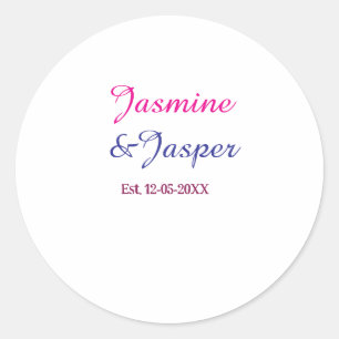 Sticker Rond Mommy & Daddy nouveaux parents couple nom année d'