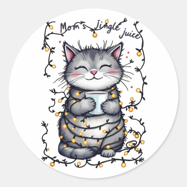 Sticker Rond Mom's Jingle Juice  (Devant)