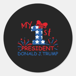 Sticker Rond Mon 1er président Donald Trump