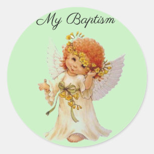 Sticker Rond Mon ange baptême