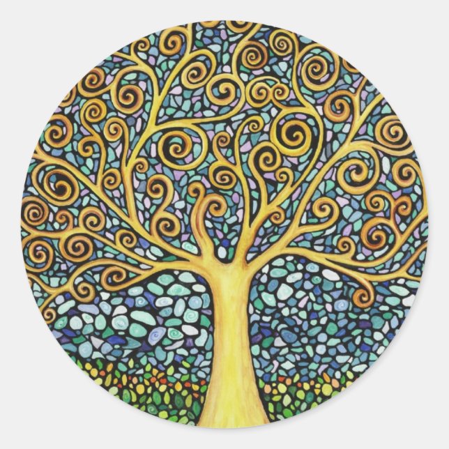 Sticker Rond Mon arbre de vie (Devant)