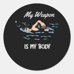 Sticker Rond Mon arme est mon corps - Conception de devis de na