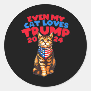 Sticker Rond Mon chat aime Trump 2024