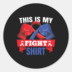 Sticker Rond Mon Chemise de combat est-elle Coeur maladie de Co