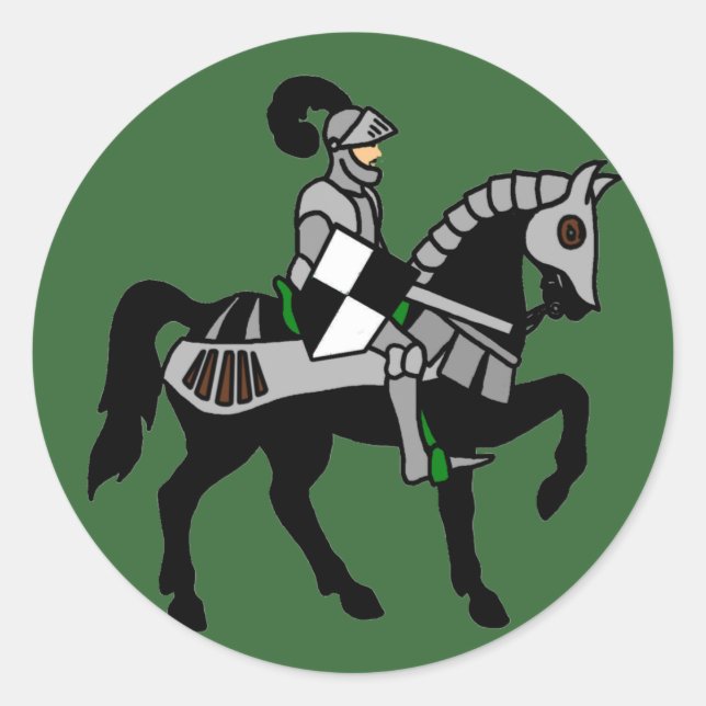 Sticker Rond Mon chevalier (Devant)