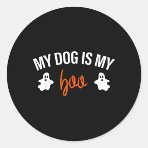 Sticker Rond Mon chien est mon amour drôle de propriétaire de c
