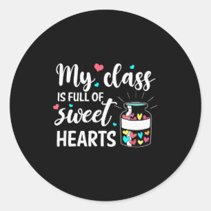 Sticker Rond Mon Cl Est Plein De Cœur De La Saint-Valentin Ense