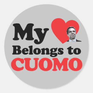 Sticker Rond Mon coeur appartient à Cuomo