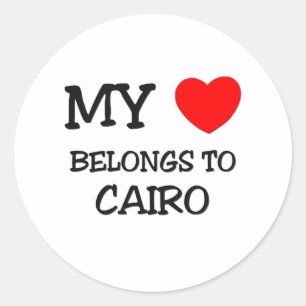 Sticker Rond Mon coeur appartient au CAIRO