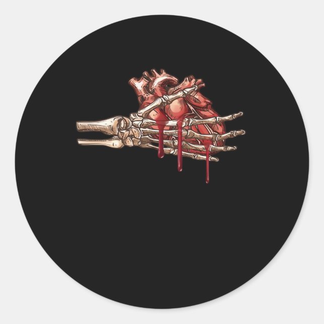 Sticker Rond Mon Coeur Est Vos Mains Classique (Devant)