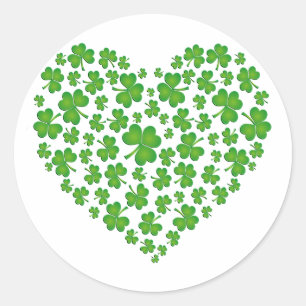 Sticker Rond Mon coeur irlandais