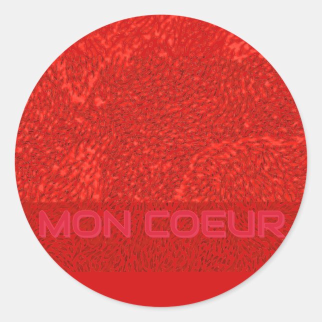 Sticker Rond Mon Coeur Seal (Devant)