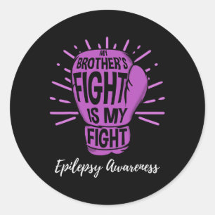 Sticker Rond Mon combat de frère est mon combat Sensibilisation