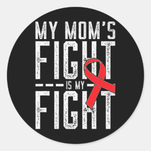 Sticker Rond Mon combat de maman est ma lutte contre le cancer