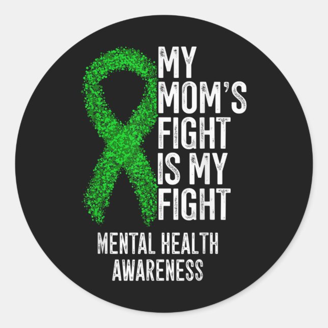 Sticker Rond Mon combat de mamans est ma lutte sensibilisation  (Devant)