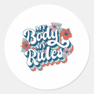 Sticker Rond Mon corps Mes règles