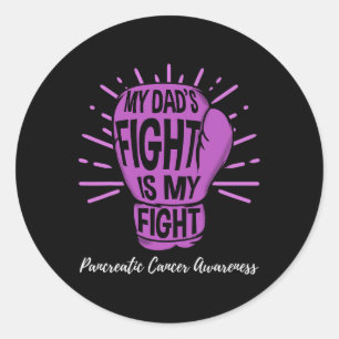Sticker Rond Mon Dads combat est mon combat cancer pancréatique