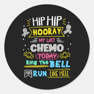 Sticker Rond Mon Dernier Chemo Aujourd'Hui Bague La Guerre Du C