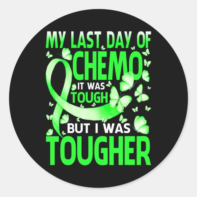 Sticker Rond Mon Dernier jour Chemo Brain Disabilities Award (Devant)