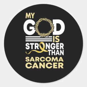Sticker Rond Mon Dieu Est Plus Fort Que La Sensibilisation Au C