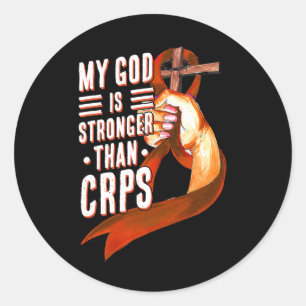 Sticker Rond Mon Dieu Est Plus Fort Que Le Mois De Sensibilisat