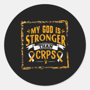 Sticker Rond Mon Dieu est un syndrome de douleur régional compl