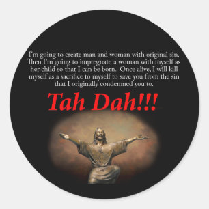 Sticker Rond Mon Dieu. Tah Dah ! ! !