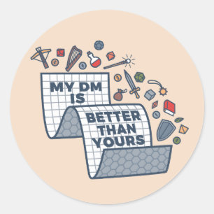 Sticker Rond Mon DM est meilleur que le vôtre