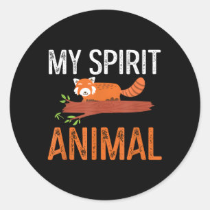 Sticker Rond Mon Esprit Animal Red Panda