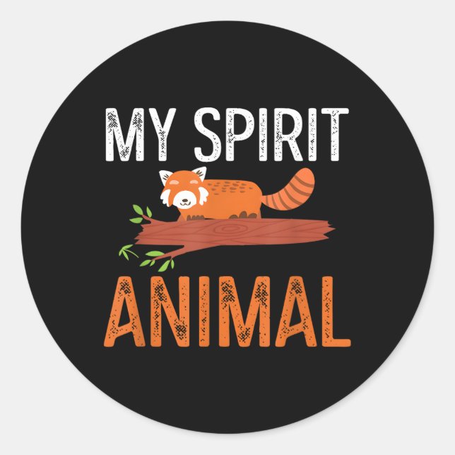 Sticker Rond Mon Esprit Animal Red Panda (Devant)