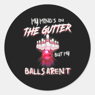 Sticker Rond Mon esprit est dans la goutte mais mon n'est pas B