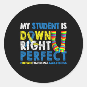 Sticker Rond Mon Étudiant Est À Droite Parfait Syndrome Awa