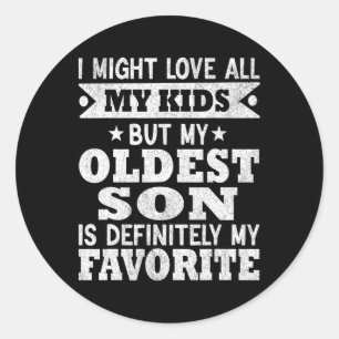 Sticker Rond Mon Fils Aîné Est Mon Enfant Favori Fantastique Pè