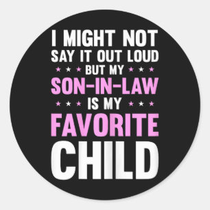 Sticker Rond Mon Fils En Droit Est Mon Favori Fête Des Mères En