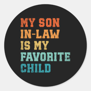 Sticker Rond Mon Fils En Droit Est Mon Humour Favori De Famille