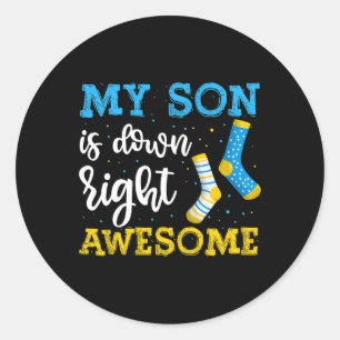 Sticker Rond Mon Fils Est En Train D'Être Impressionné.