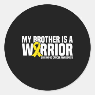 Sticker Rond Mon frère est un guerrier Sensibilisation au cance