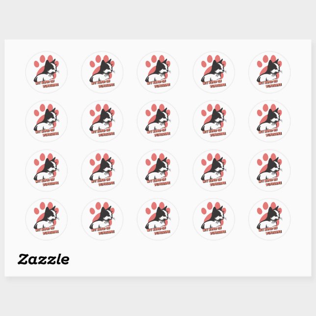 Sticker Rond Mon genre de soleil (Feuille)