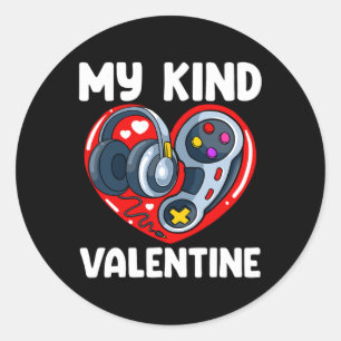 Sticker Rond Mon Genre De Valentin Valentines Jour Jeu Contrôle